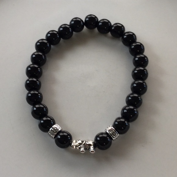 Black Jasper Elephant Bracelet - Picture 3 of 3